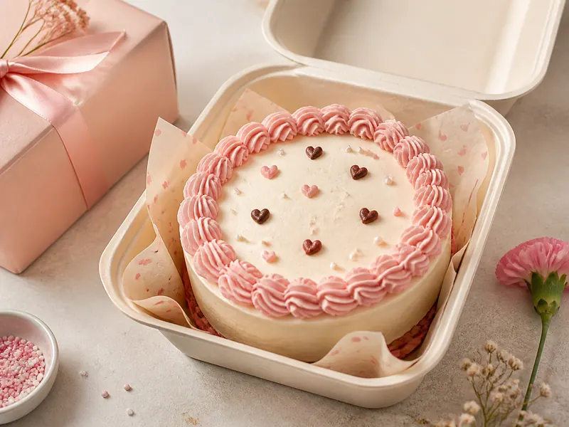 Small bento cake in a box
